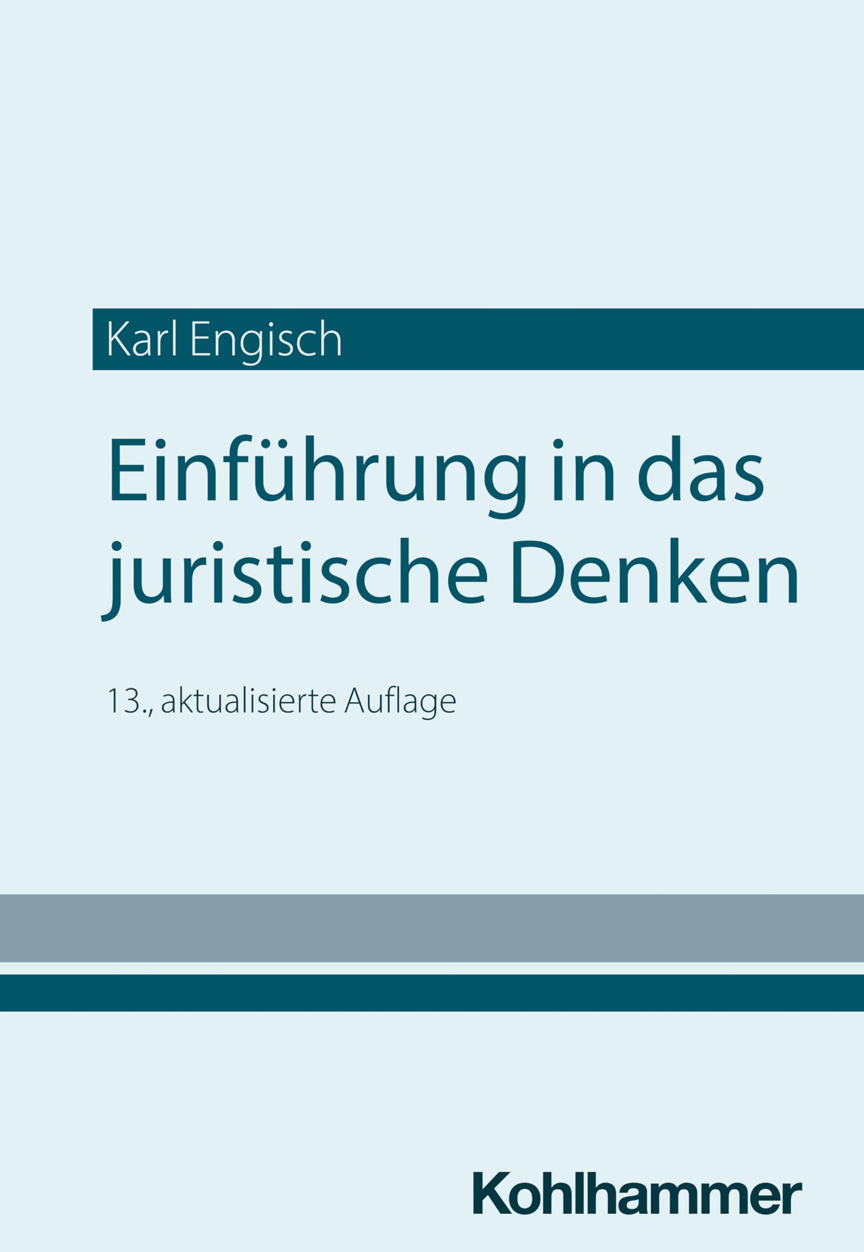 Einfuhrung in Das Juristische Denken (Urban-taschenbucher)