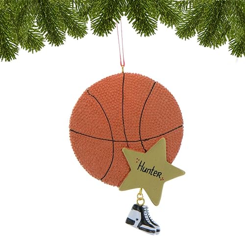 Miniatura 8 de Adornos de baloncesto personalizados, mini adornos de jugador de baloncesto para árbol de Navidad Pelota de baloncesto 3d,Niño afroamericano,Chica