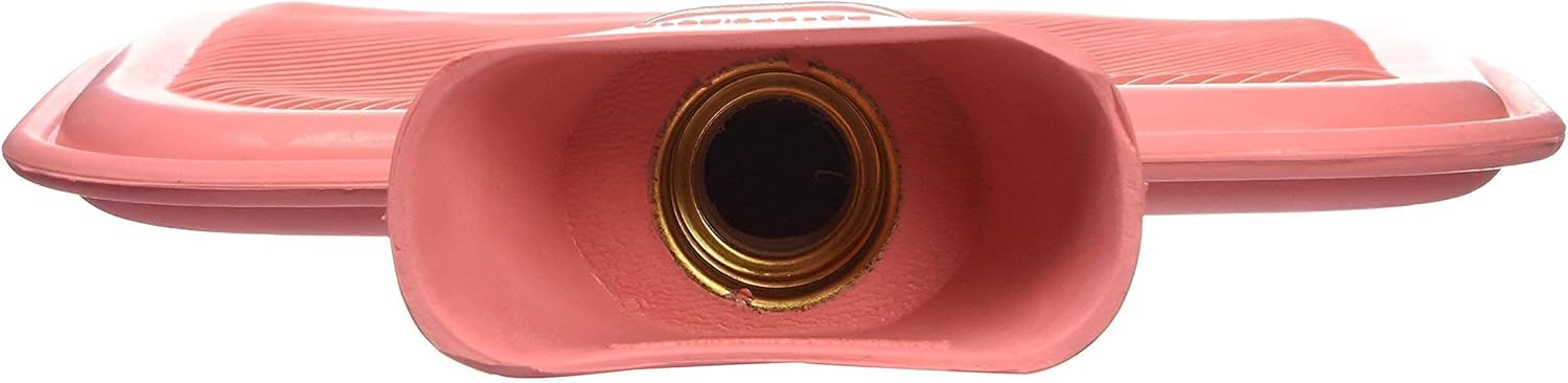 HomeTop Classic 2 Liters Rubber Hot Water Bottle, Great for Pain Relief, Hot and Cold Therapy, White and Red (2 Pack) : Health & Household