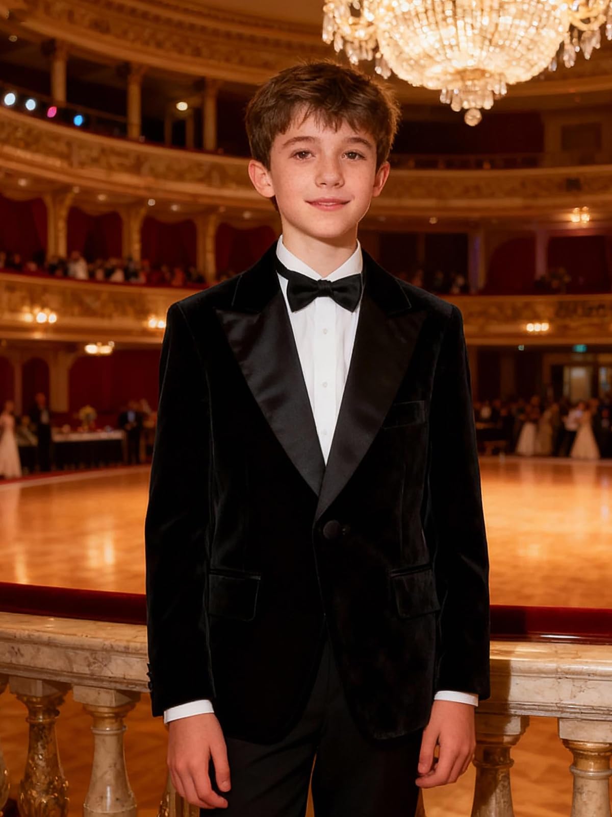 mintgreen Garçons Blazer, Enfants Velours Un Bouton Costume Tuxedo Veste, 7-14 Ans
