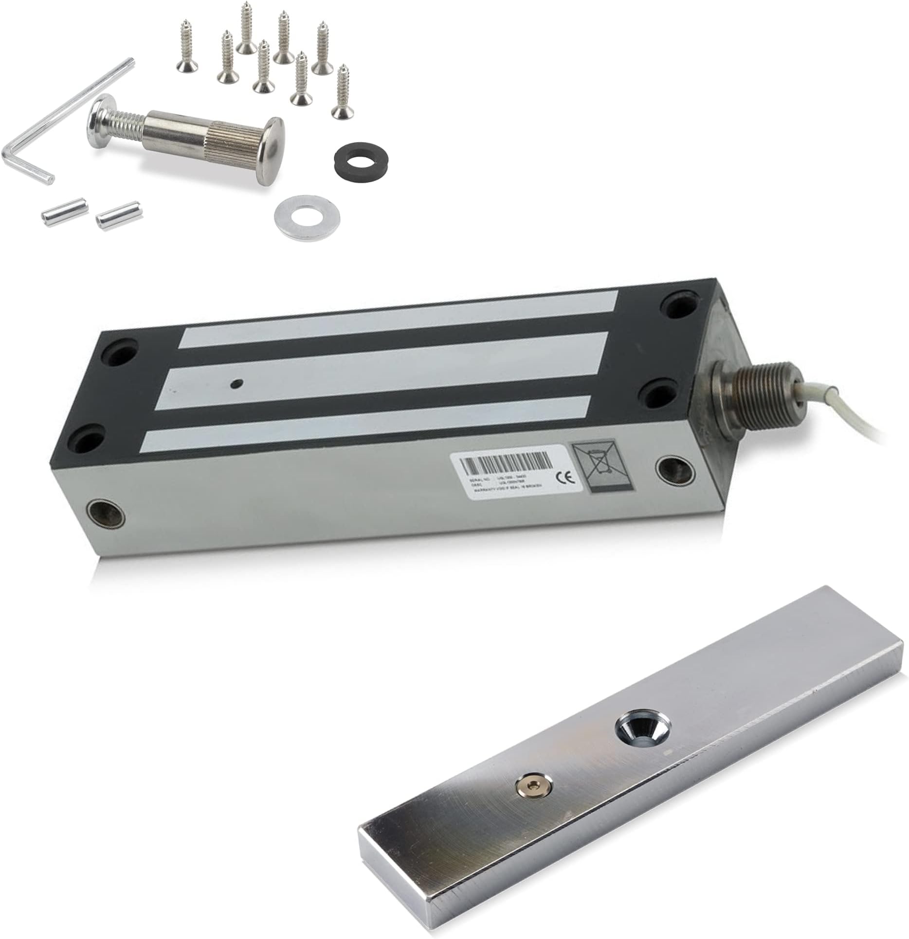 GL1200NTBR External Electromagnetic Lock Fail Safe External Security Maglock for Access Control Door Systems 545KG (1200lbs) Holding Force IP 67 Weather Resistant