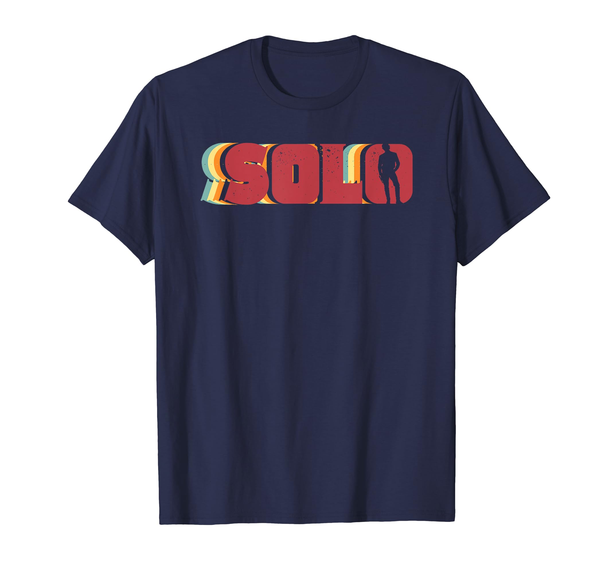 Star Wars Han Solo Movie Retro Silhouette T-Shirt, Black