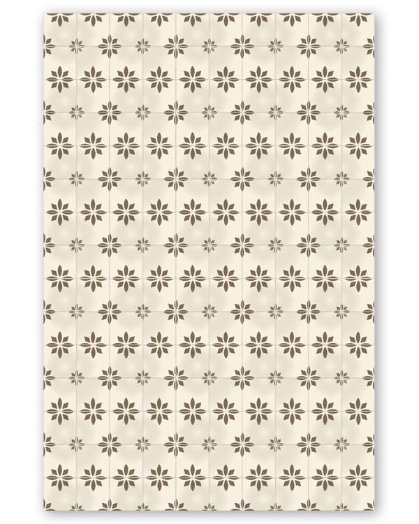 Tapis vinyle cuisine et salle de bain modèle Vera beige pour grand salon