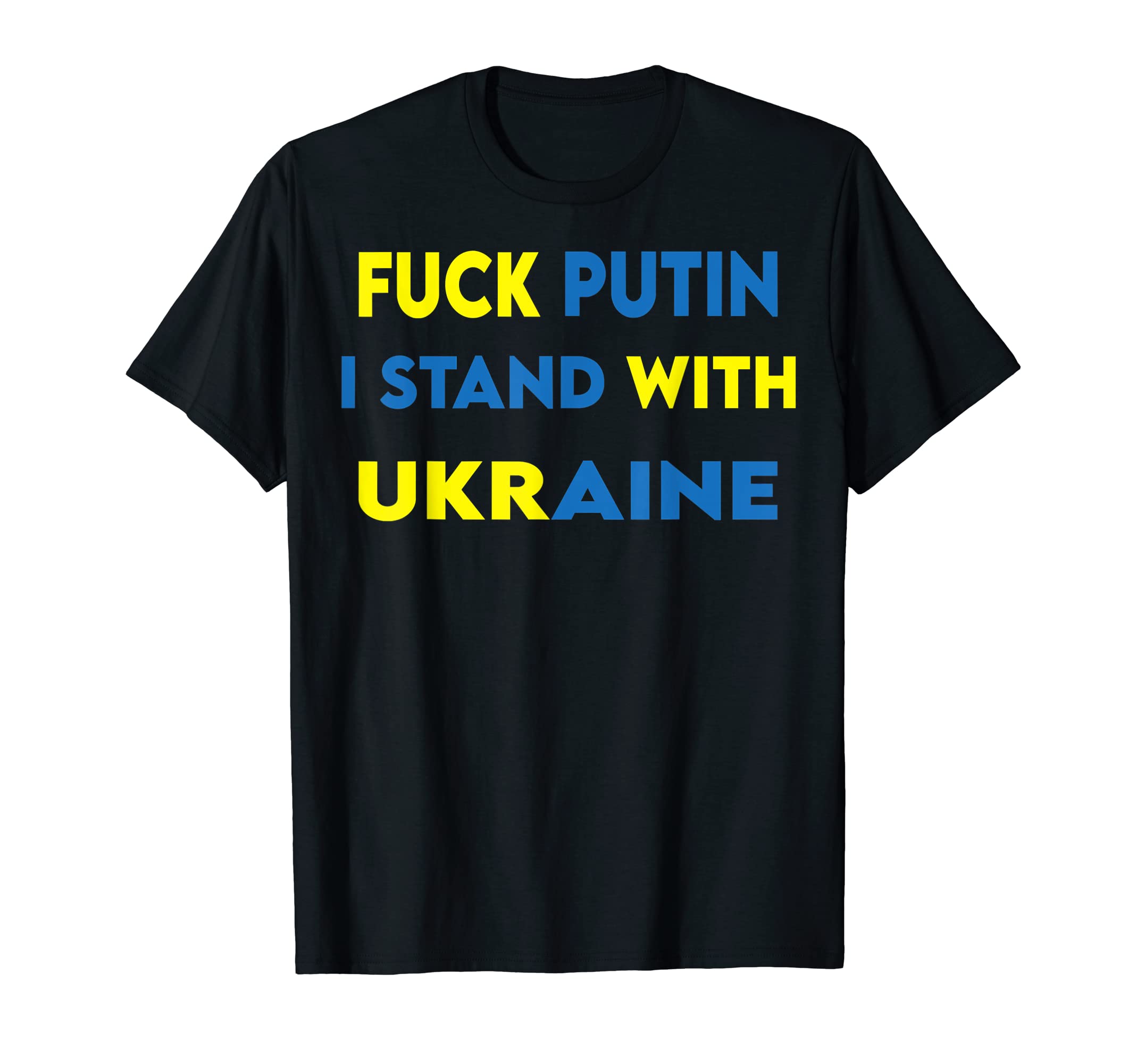 F.UCK funny P.UTIN I. S.TAND W.ITH U.KRAINET-ShirtOEKO-TEX STANDARD 100