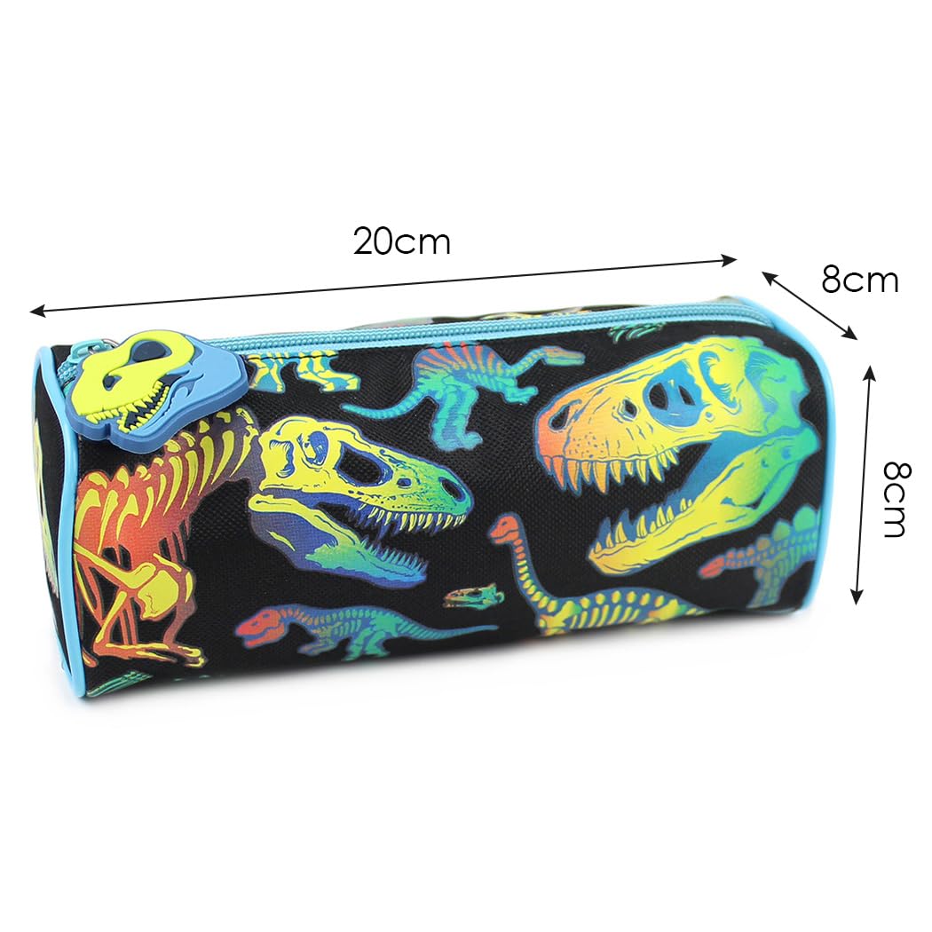 Fashion Stationery Pencil Case Boys Girls Kids Childrens Black Dinosaur Primary School Storage Pencil Cases Gifts Stocking Filler for Birthdays - Image 2