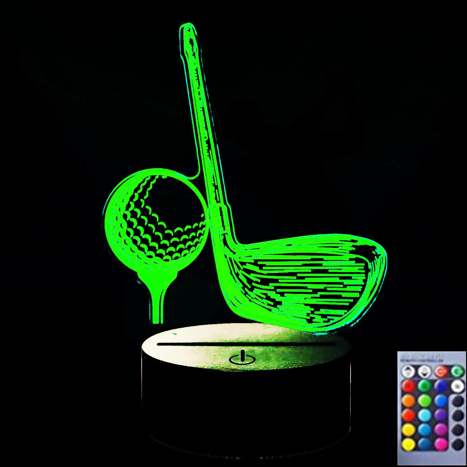 Nastrojowe światło 3D Golf 16 kolorów sUSB stołowa lampa stołowa LED, pomysł na prezent do domu, na imprezę lub urodziny