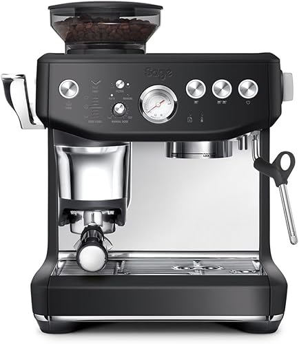 Sage - The Barista Express Impress – Supports Bean Coffee Machine Jam with Milk Frother, Black Truffle - 1
