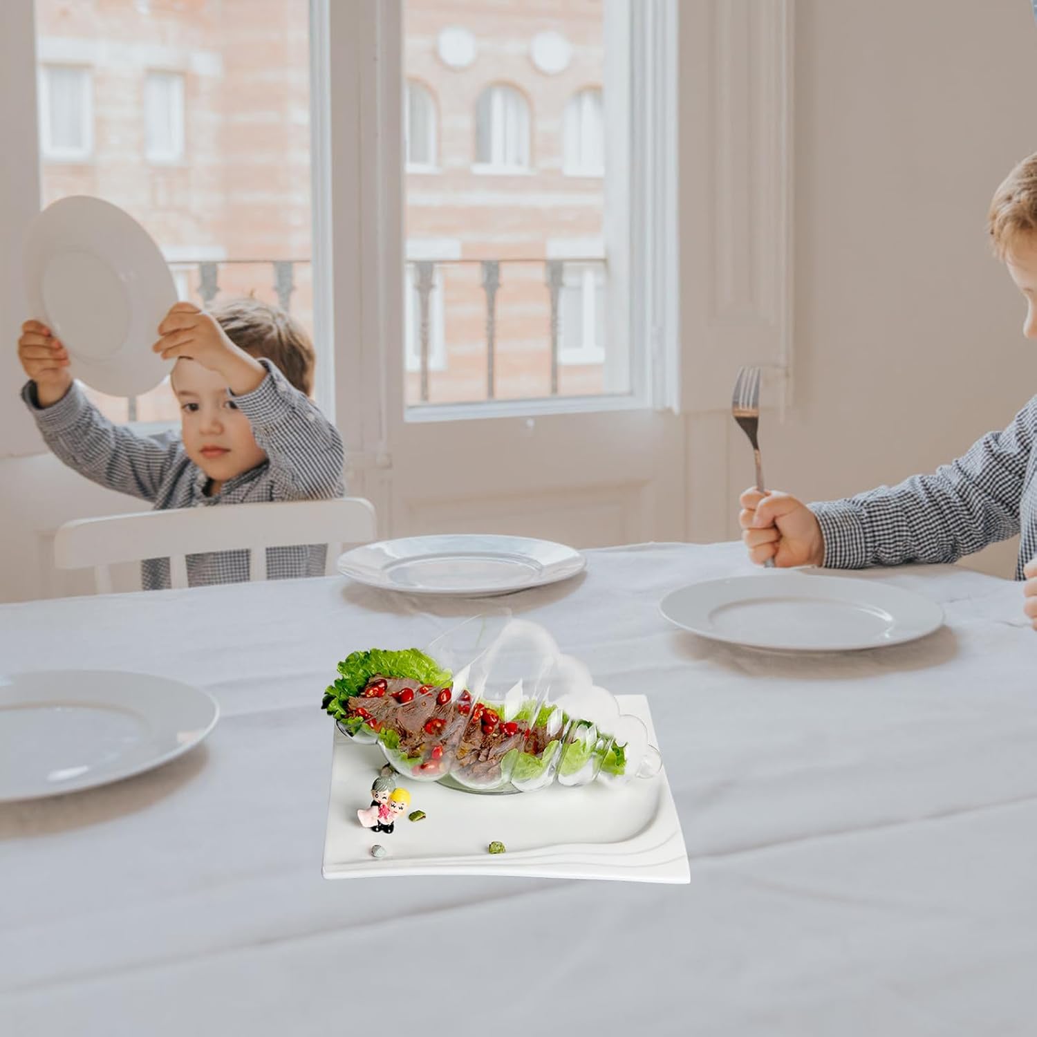 Snail Shape Glass Salad Bowl Small Food Container Decorative Fruit and Dessert Serving Bowl for Home Dining and Entertaining