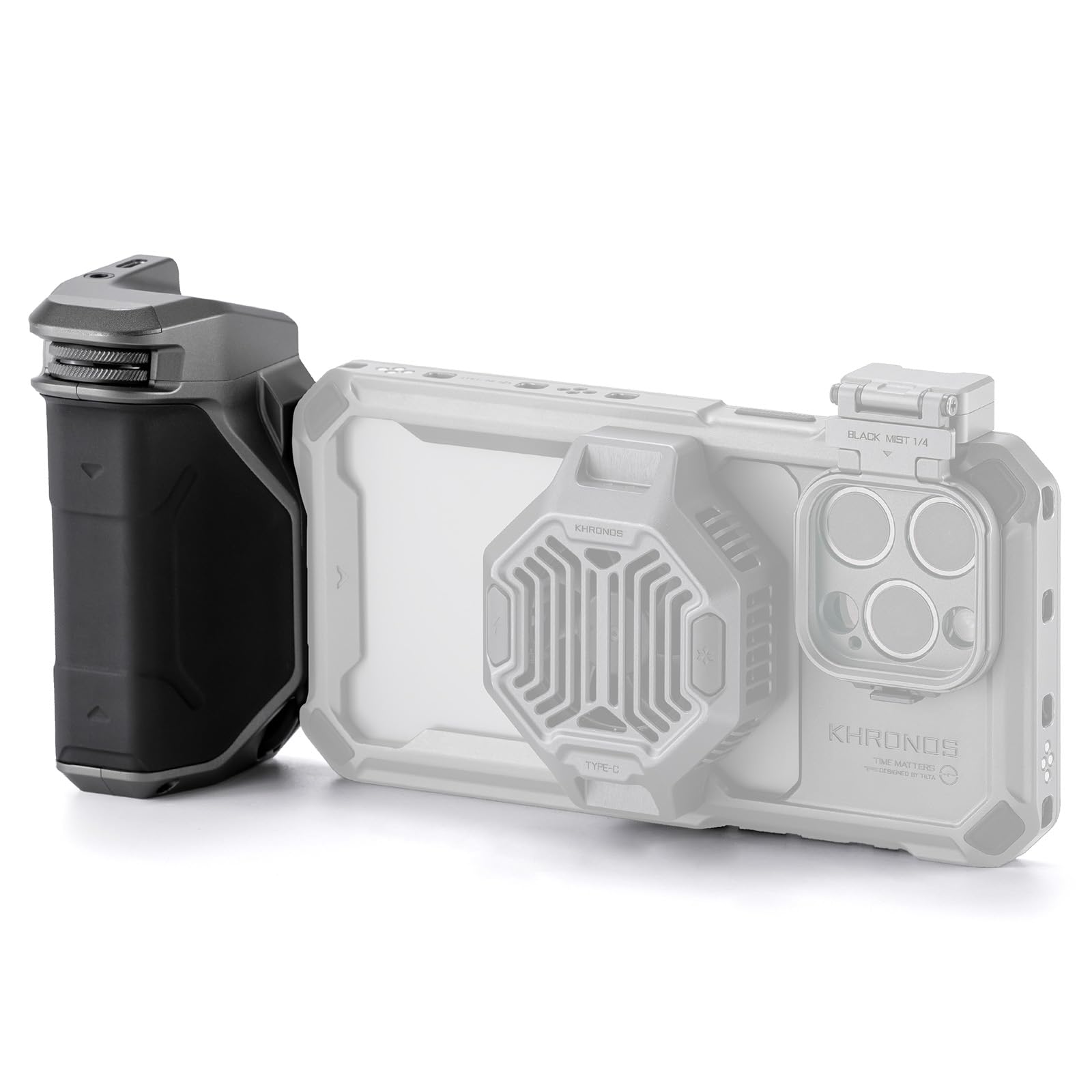 Tilta Khronos Focus PD Handle (Space Gray) - USB-C Power | Precision Focus/Zoom Control | Compact Design | Built-in Battery | Secure Fit - Compatible