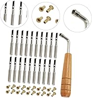 Vista 7 de SUPVOX Juego de clavijas profesionales de arpa de lira con 20 clavijas de cuerda y remaches, incluye llave en forma de L para reparación de arpa