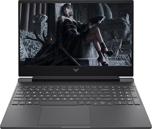 HP Victus - Laptop para juegos de 15.6 pulgadas, pantalla FHD de 144 Hz, procesador AMD Ryzen 5 7535HS, NVIDIA GeForce RTX 2050, 16 GB DDR5 RAM, SSD