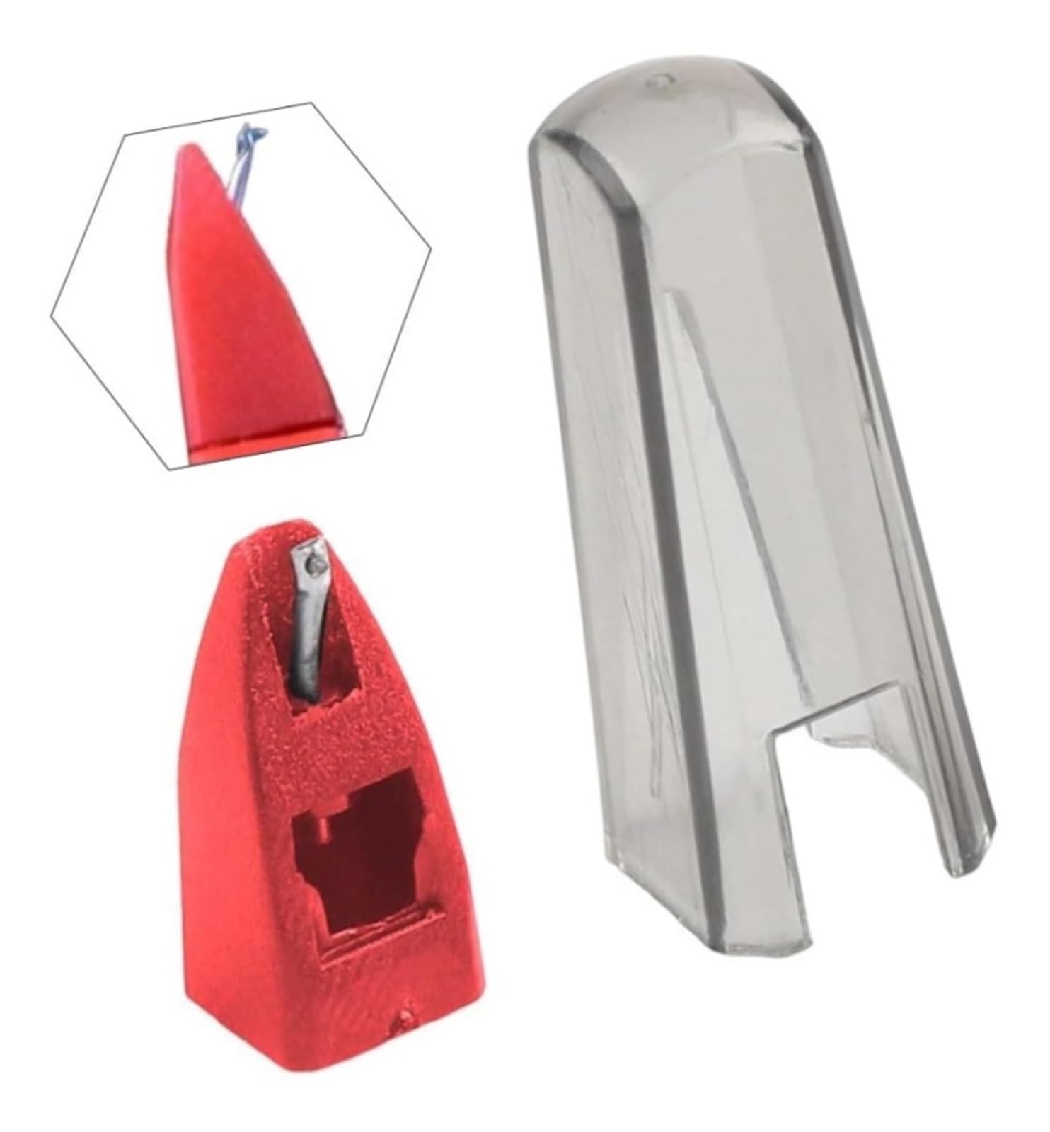 For Ortofon for Concorde OM Ersatznadel for Plattenspieler, verbesserte Klangleistung, ABS-Material(Red)