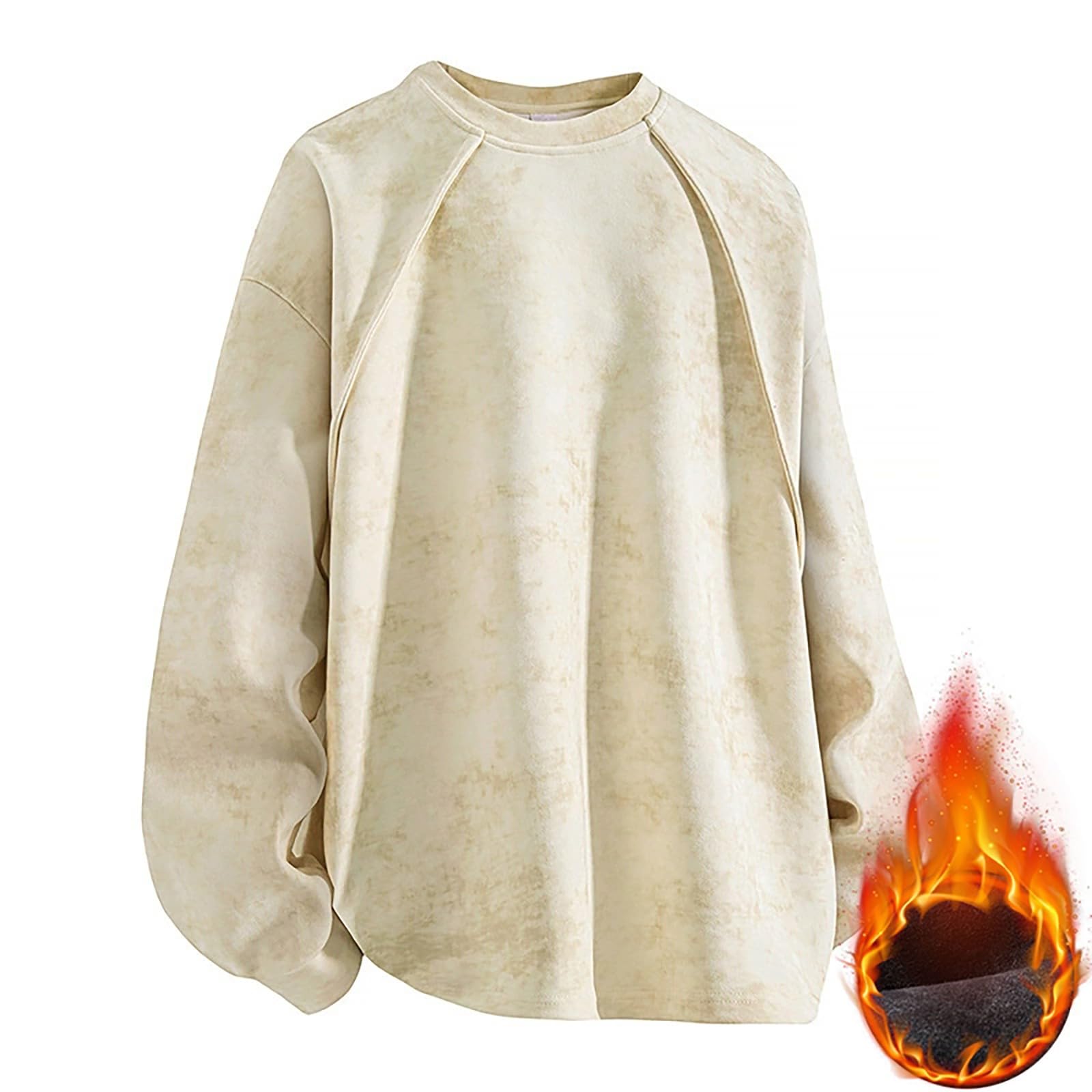 DENGJIAMY – Chandail vintage tie-dye pour homme, pull à col ras du cou