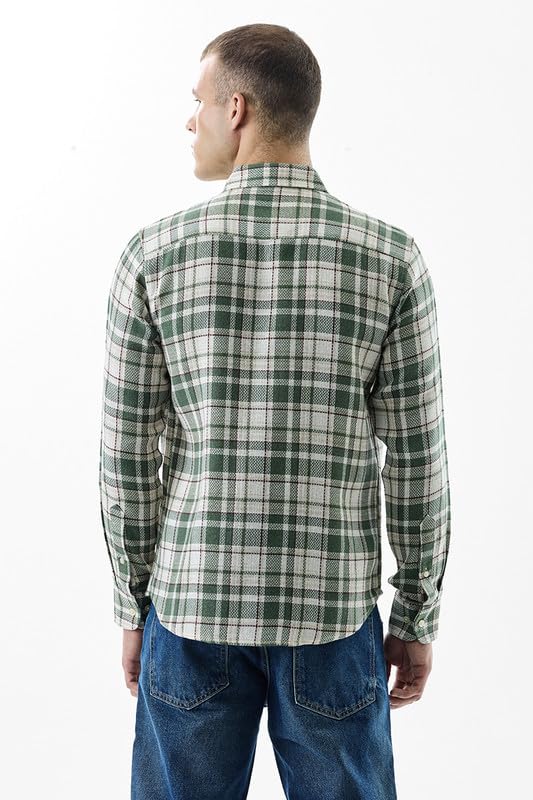 Image of SNITCH Koen Olive Checks Shirts