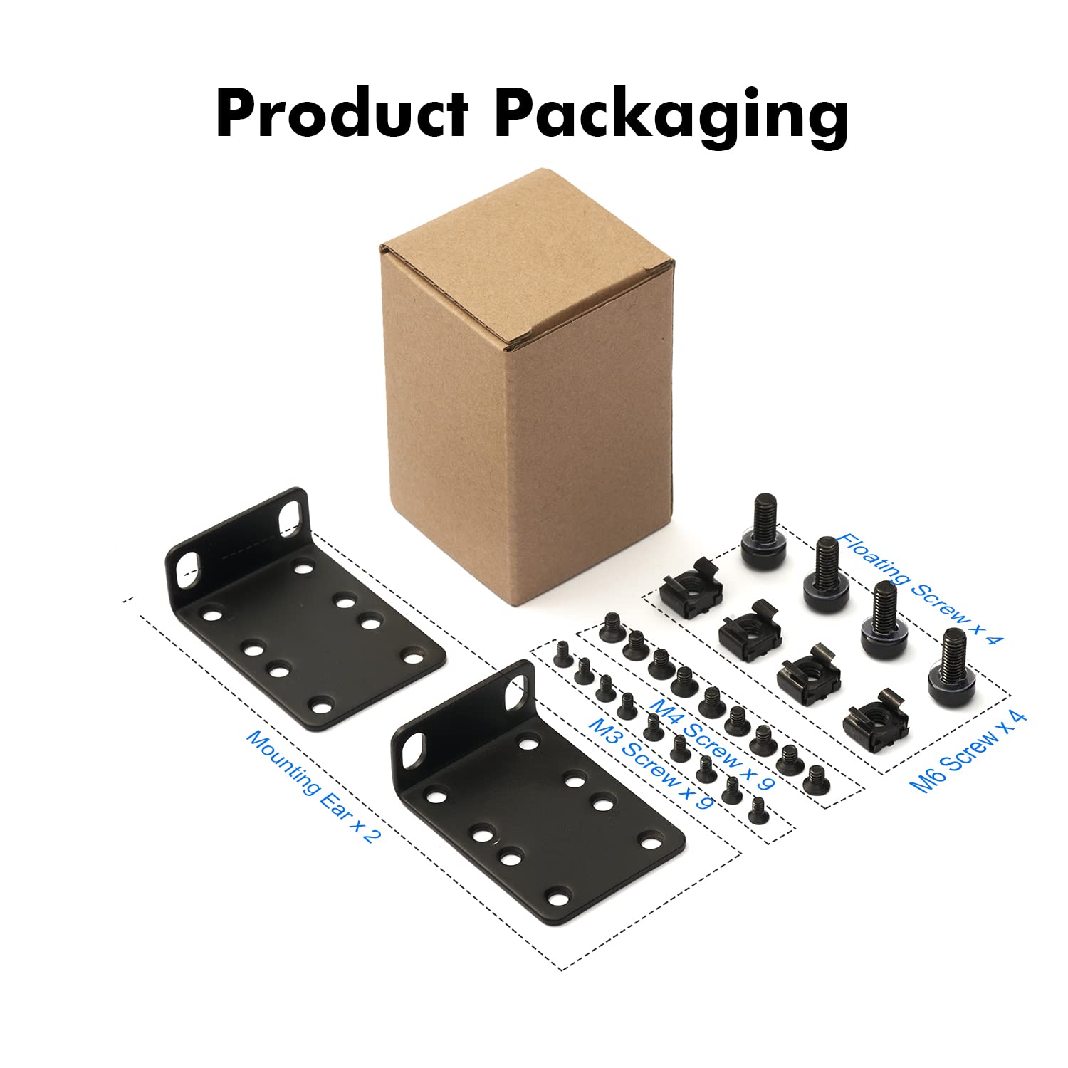 Kit di montaggio su rack per switch Dell PowerConnect e Buffalo, 2