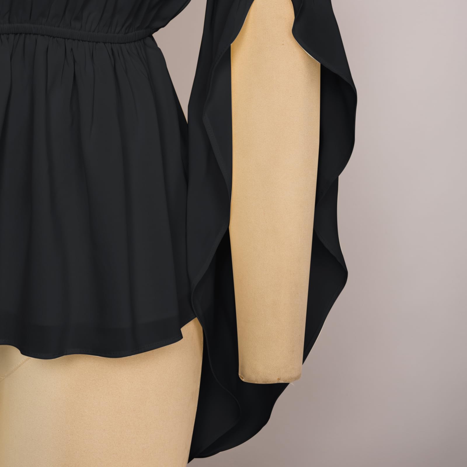 SCARLET DARKNESS Camicetta da donna stile contadino rinascimentale con spalle scoperte