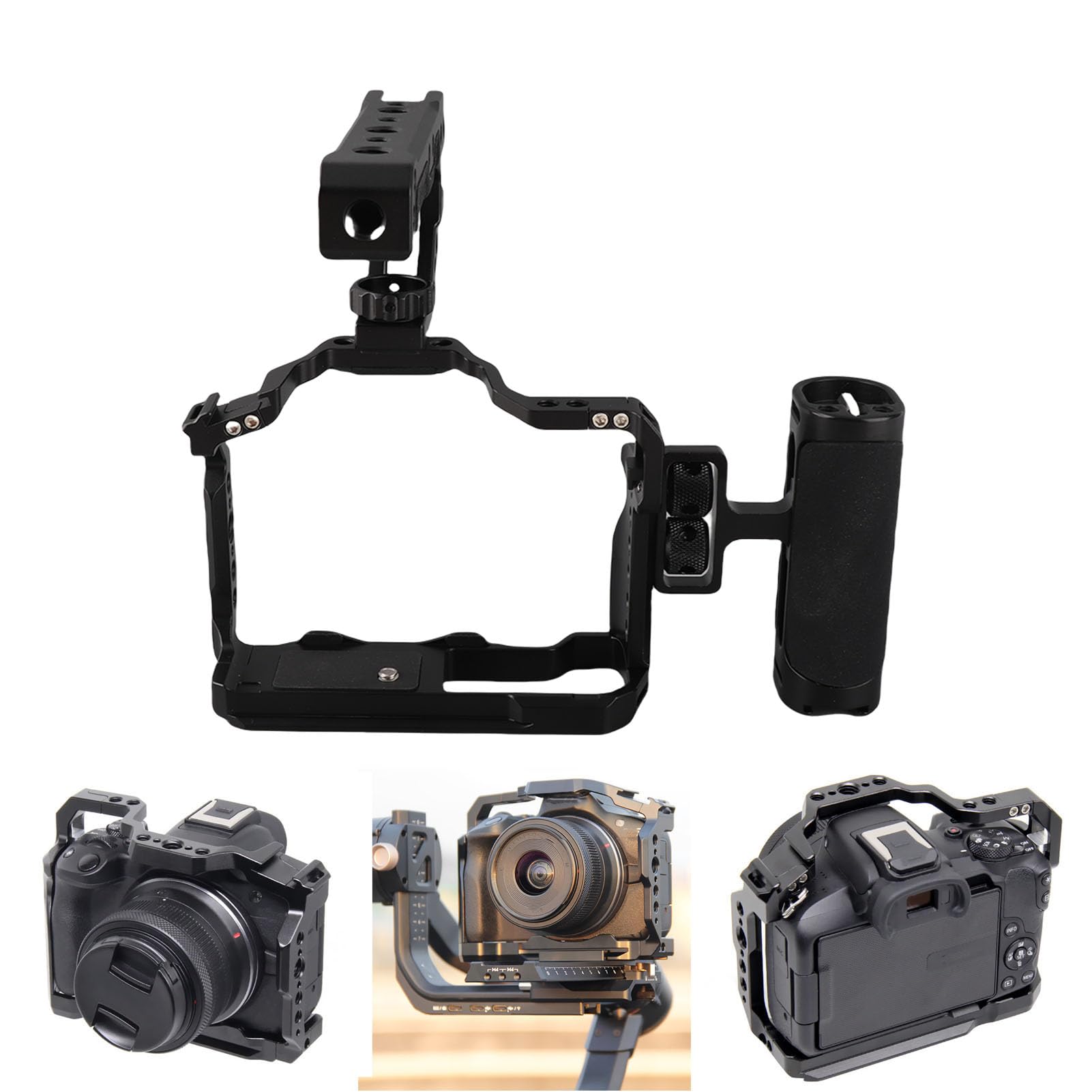 Jaula para Cámara para Equipo de Vídeo de Aluminio Ligero R50 con Asas Ajustables para Cineastas y Creadores de Contenidos