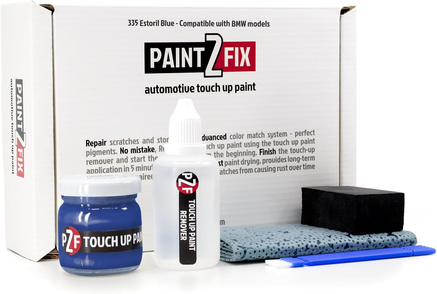 335 Estoril Blue | Estorilblau Touch-Up Paint & Scratch Repair Kit for BMW Models - 2.53 fl oz (75 ml)