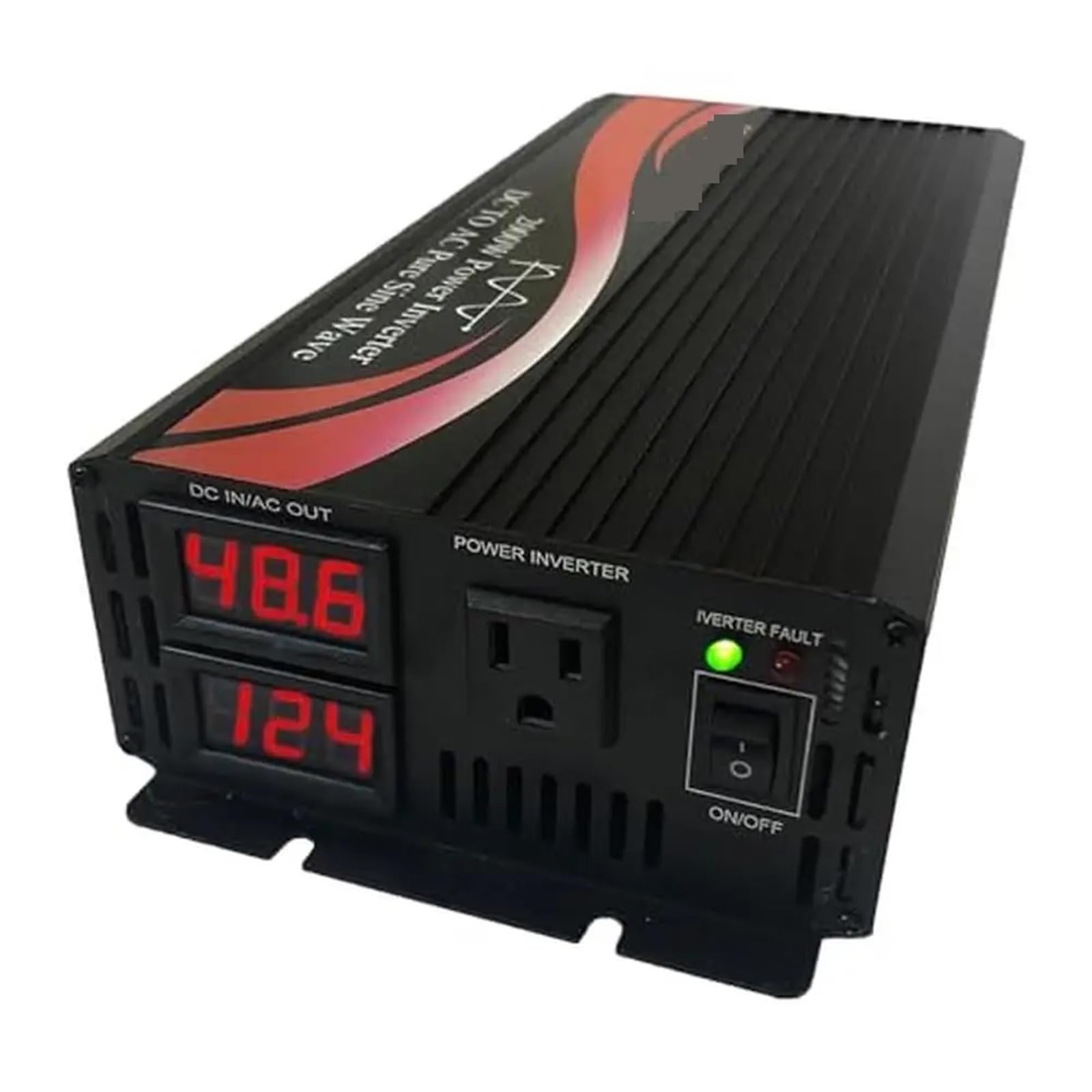 Inverter Onda Pura, Convertitore inverter di potenza a onda sinusoidale da CC a CA da 2000 W con display a LED, solare fuori rete