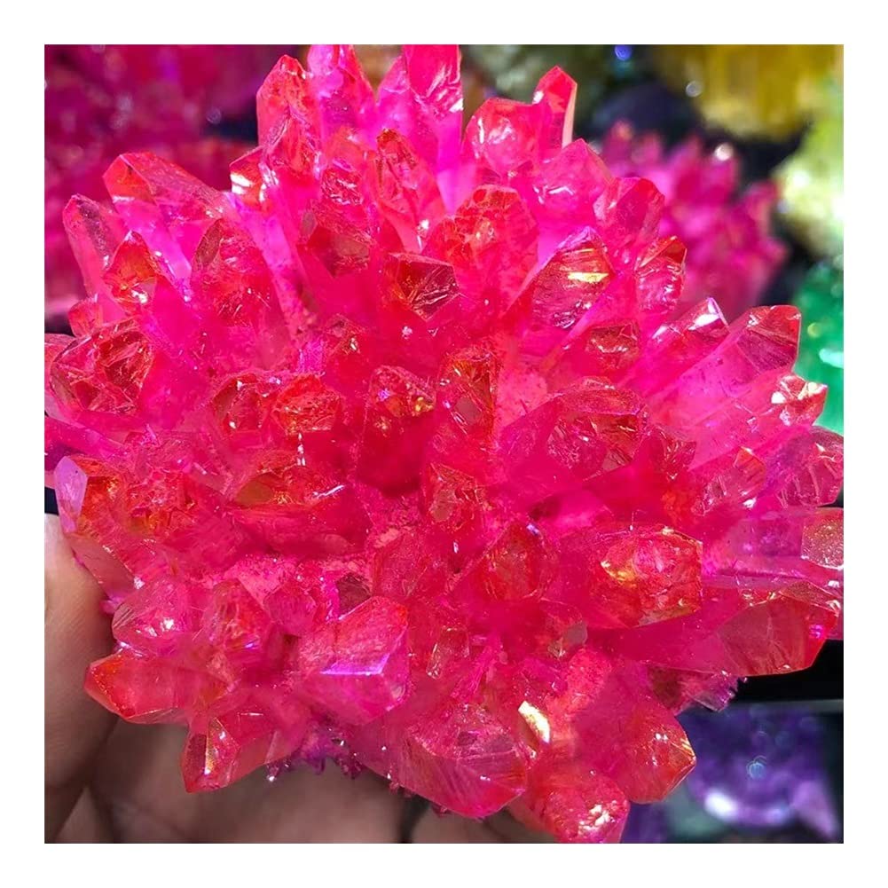 WGPHD Health & Household Natural crystal clusters electroplated red quartz reiki (Size : 10pcs)