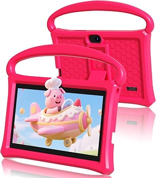 VASOUN Kids Tablet 7 Inch,Android 13 Tablet for Kids,32GB+512GB Expand,Pink