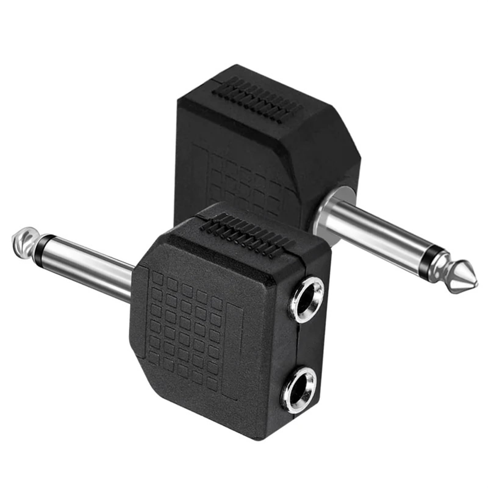 1/4" męski na żeński adapter z gniazdem audio 6,35 mm i 6,5 mm mono jack na żeńskie podwójne gniazdo słuchawkowe i mikrofon, konwerter rozdzielacza do Y.(5 szt.)