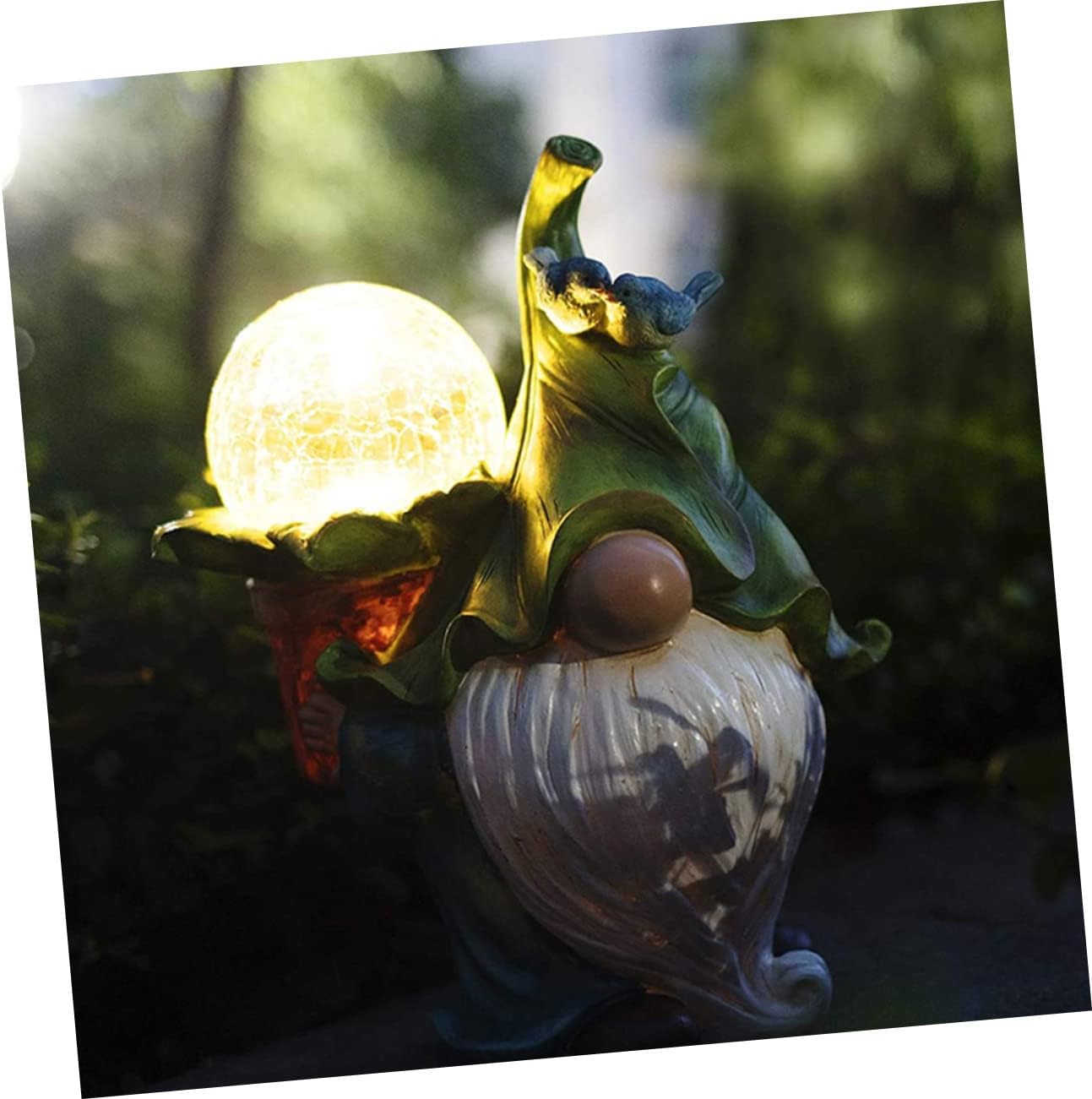 1pc Solar-Powered Resin Old Man Decorative Lamp for Garden and Home Charming Desktop Figurine for Outdoor and Indoor Decor