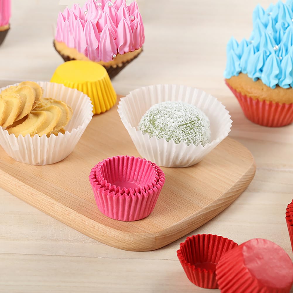 Glavatrix Mini Cupcake Liners 1000 Count Love Heart Cupcake Wrappers Baking Cup Greaseproof Paper Muffin Liners For Valentines Xmas Baby Shower Wedding Birthday Party Candy Chocolate Decor