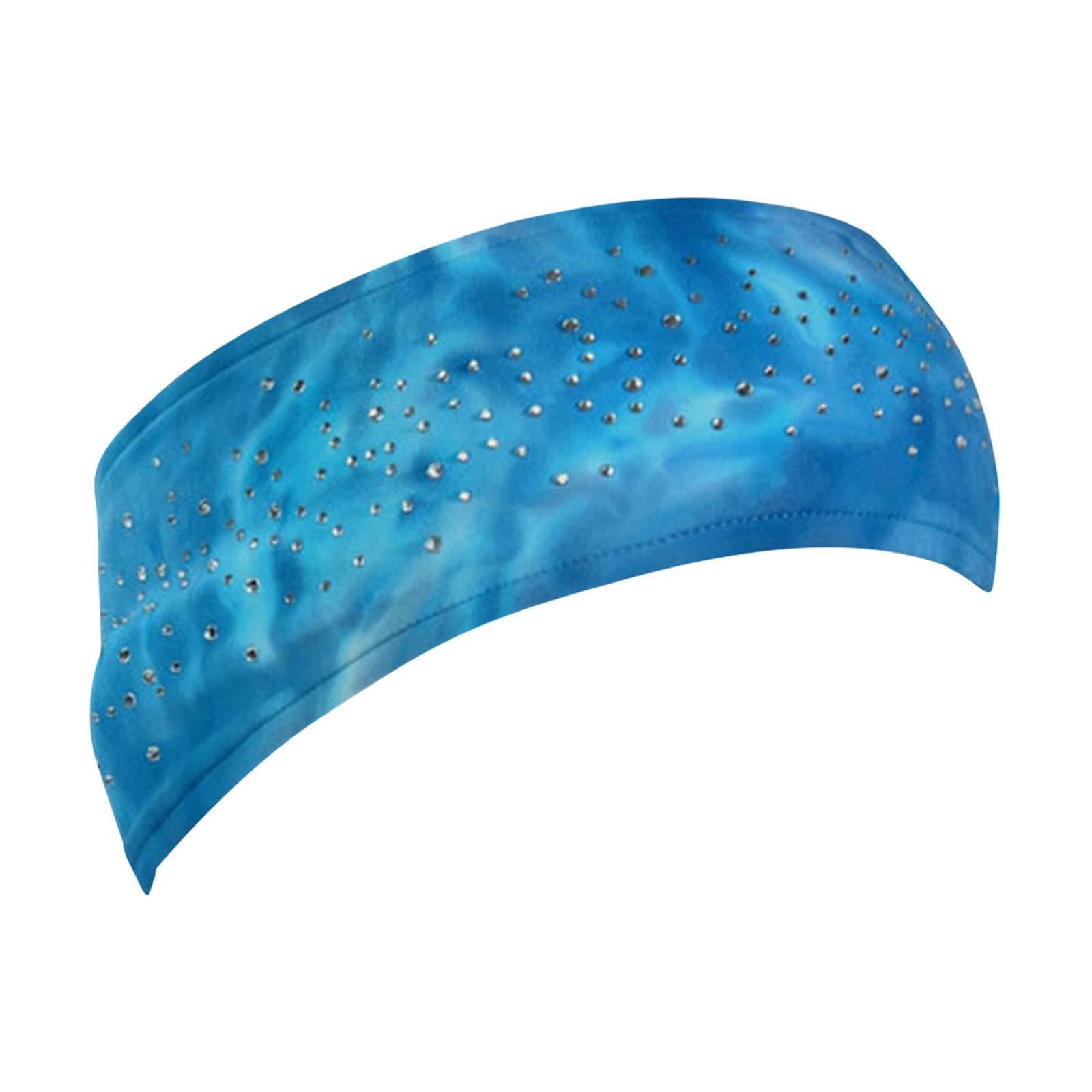 MERISHOPP Figurine Skating Headband Warm Portable Hair Band for Women Men Workout Sports Ocean Blue-image-6
