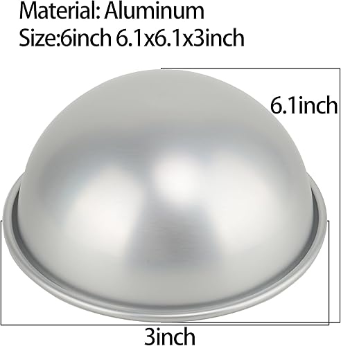 Miniatura 2 de Kundalini Molde para pastel de bolas de 10 pulgadas, molde de aluminio 3D de 10 pulgadas, molde para pastel de cumpleaños DIY