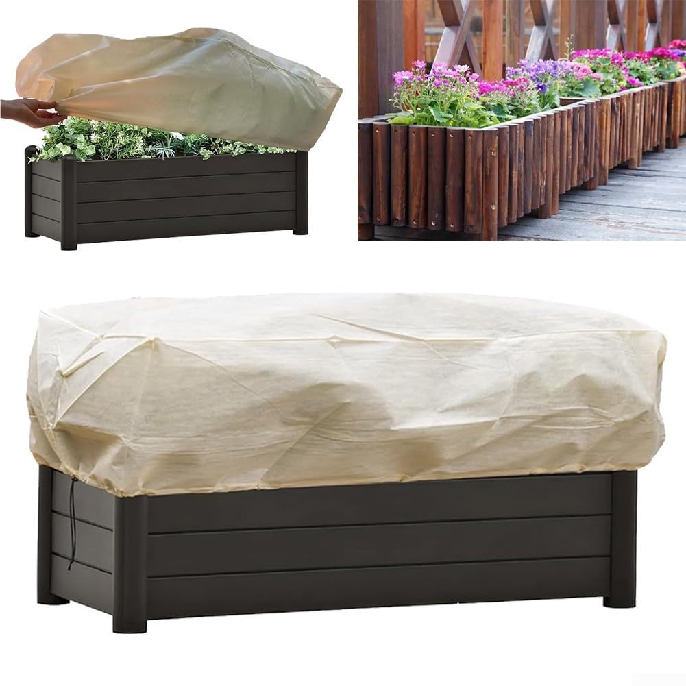 Housses de protection contre le gel pour pots de fleurs 150 x 45 x 40 cm, lot de 2