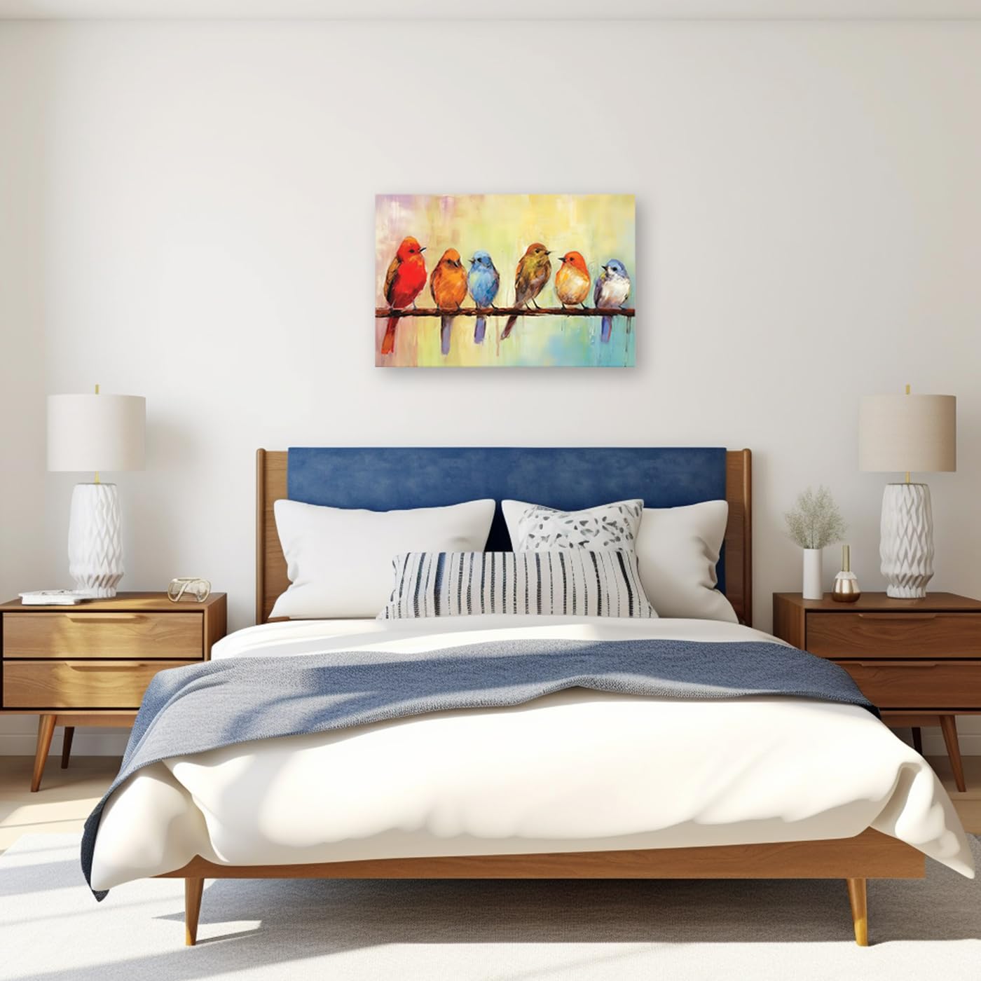 Bird Bedroom Ideas Parrot Art Print | Bird Wall Decor | Colorful