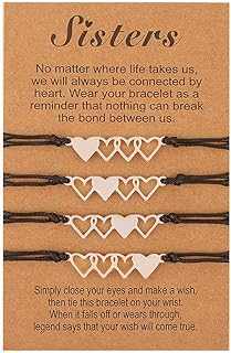 Juego de pulseras de amistad a juego para mejores amigas, pulseras de distancia, regalos para mujeres y niñas