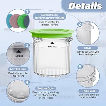 ninaページ Amazon.com: NANOBABY Pint Containers and Lids Replacement