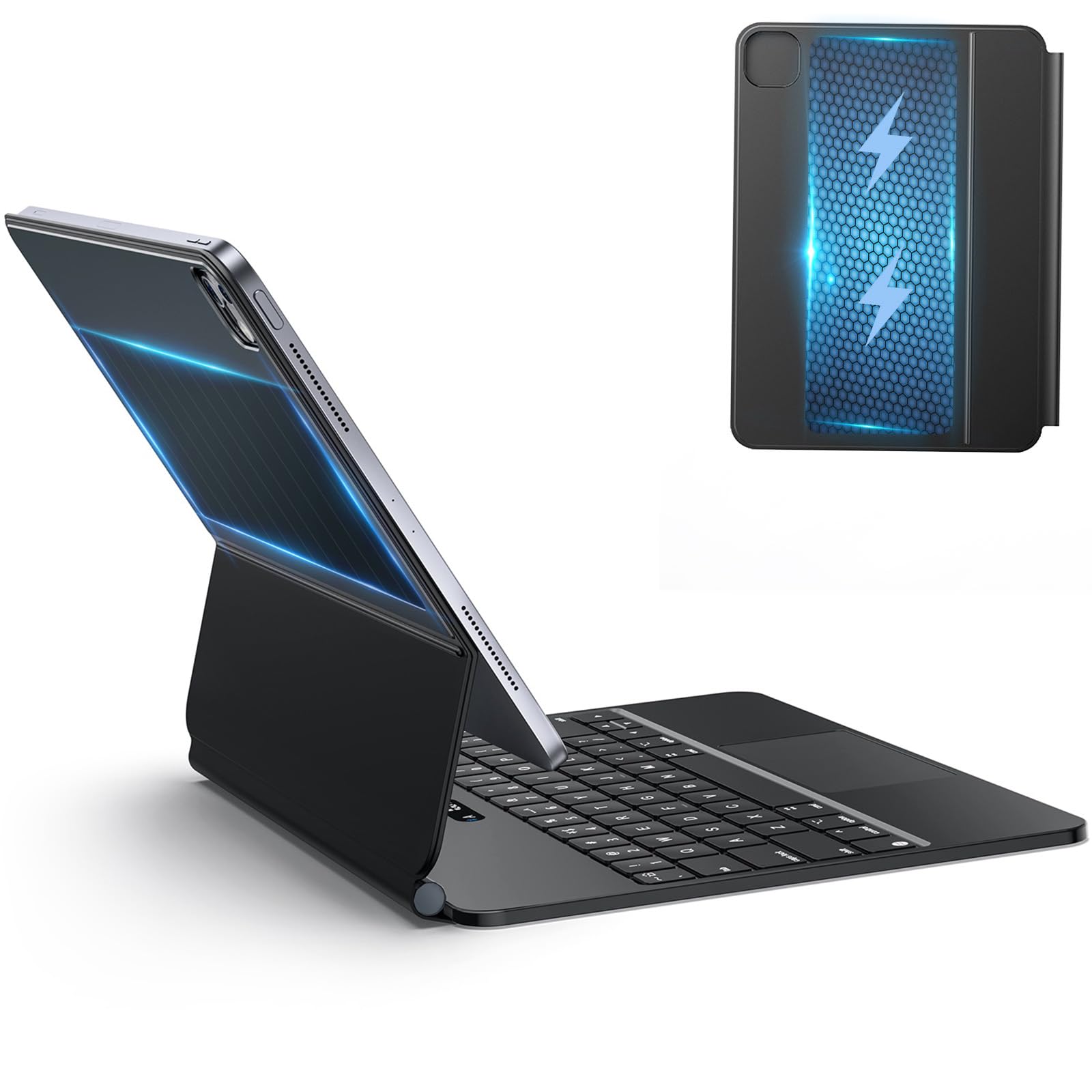 iPad Pro12.9インチ キーボード付きケース ソーラーチャージャー 61d-IzvHnjL.jpg