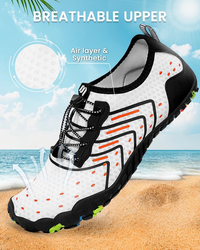 Image of Water Shoes for Women Men Quick-Dry Barefoot Shoes Breathable Aqua Socks for Swim Beach River Pool Lake Hiking Surfing Kayaking