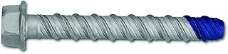 Powers Fastening Innovations 7248SD 1/2-Inch by 5-Inch Wedge-Bolt and Blue Tip Large Diameter Screw Anchor Carbon Steel, 25 Per Box