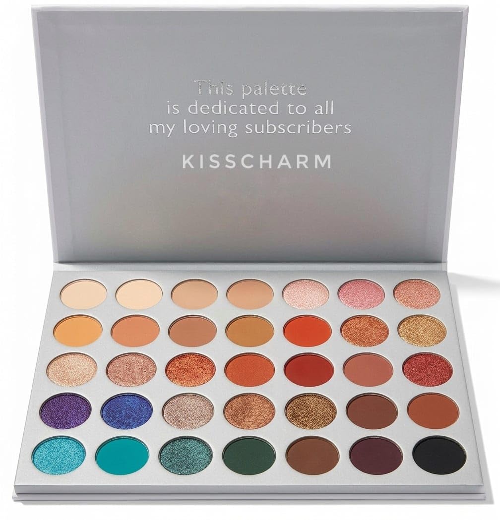 35-Color All-in-One Makeup Palette – Eyeshadow, Highlighter, Contour & Blush Powder | Highly Pigmented Multi-Use Cosmetic Palette for Complete Face & Eye Makeup-image-41