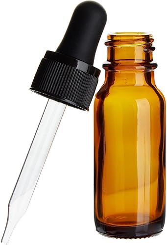 Miniatura 9 de Juvale Botellas con cuentagotas – 0.5 onzas, vidrio ámbar, 48 piezas – Botella con cuentagotas de vidrio ámbar vacía para aceite esencial y aceite
