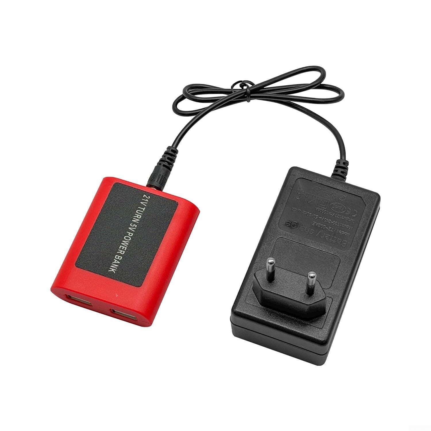 Regulador Voltaje 21V a 5V Doble para puerto USB Regulador(with charging calbe)