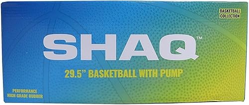 Miniatura 7 de Shaq Baloncesto compuesto oficial tamaño 7 con mini bomba de 29.5 pulgadas para interiores y exteriores, agarre duradero