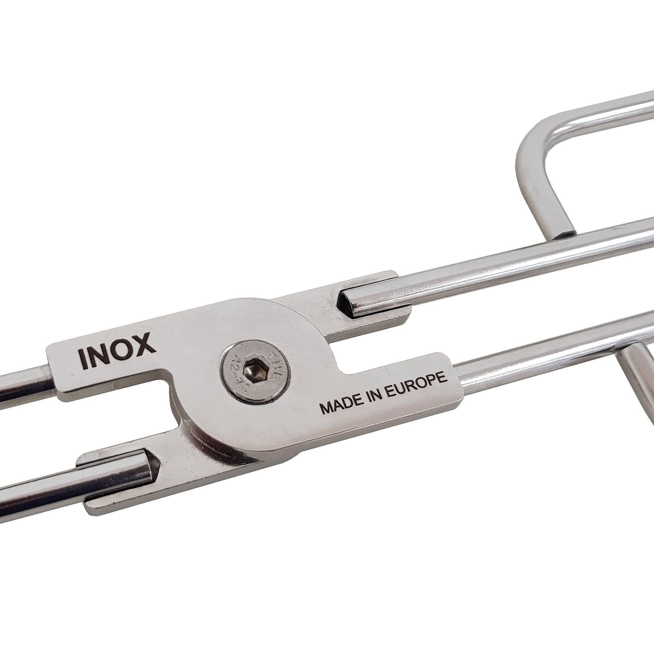 Pinces longues pour barbecue taille XL AB GRIPPER avec système de charnière innovant, très résistante et précise, fabriquées en acier inoxydable de qualité, longueur de 46 cm