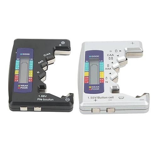 Miniatura 6 de Orenic Medidor digital de capacidad de batería probador universal D C N AAA AA 9V 1.5V Analizador de celdas de botón - Probador de batería 12V,