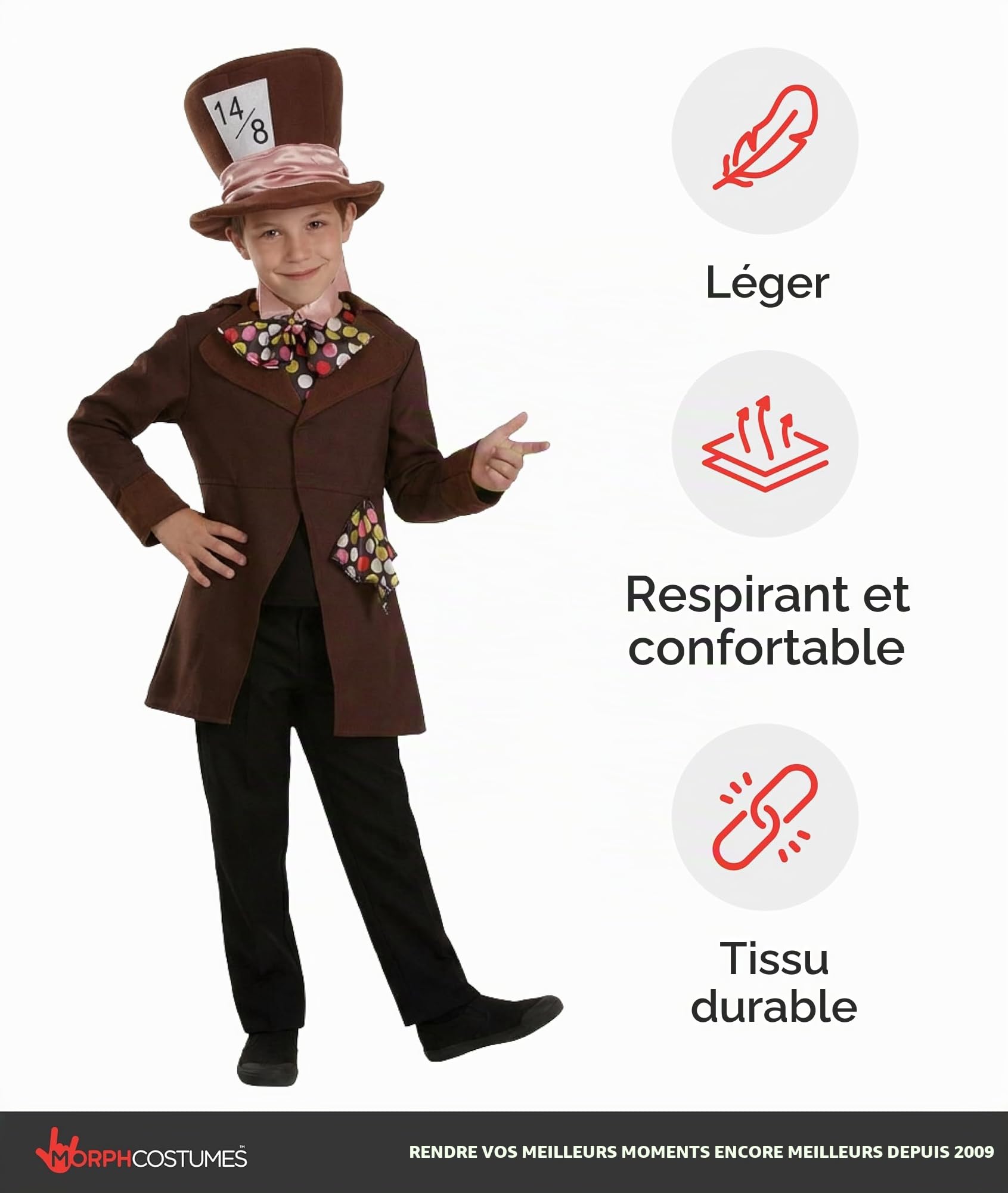 Costume chapelier fou d'halloween