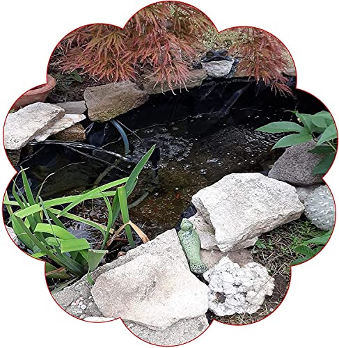 Revestimiento Prefabricado For Estanques De Peces De Jardín, Membrana Reforzada For Paisajismo, Resistente A Los Rayos UV Y Al Desgarro, De Color Negro(1x2m(3x6.5ft))