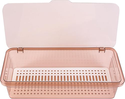 Cabilock Soporte para utensilios para encimera con tapa, cesta escurridor de cubiertos, palillos de plástico, caja de almacenamiento de drenaje,