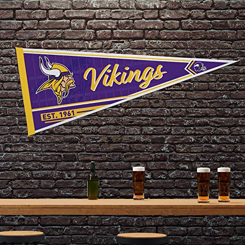 Image of Rico Industries NFL Football Classic 12 inch x 30 inch Felt Wall Decor Pennant - Great for Home /Bed Room /Man Cave Decor