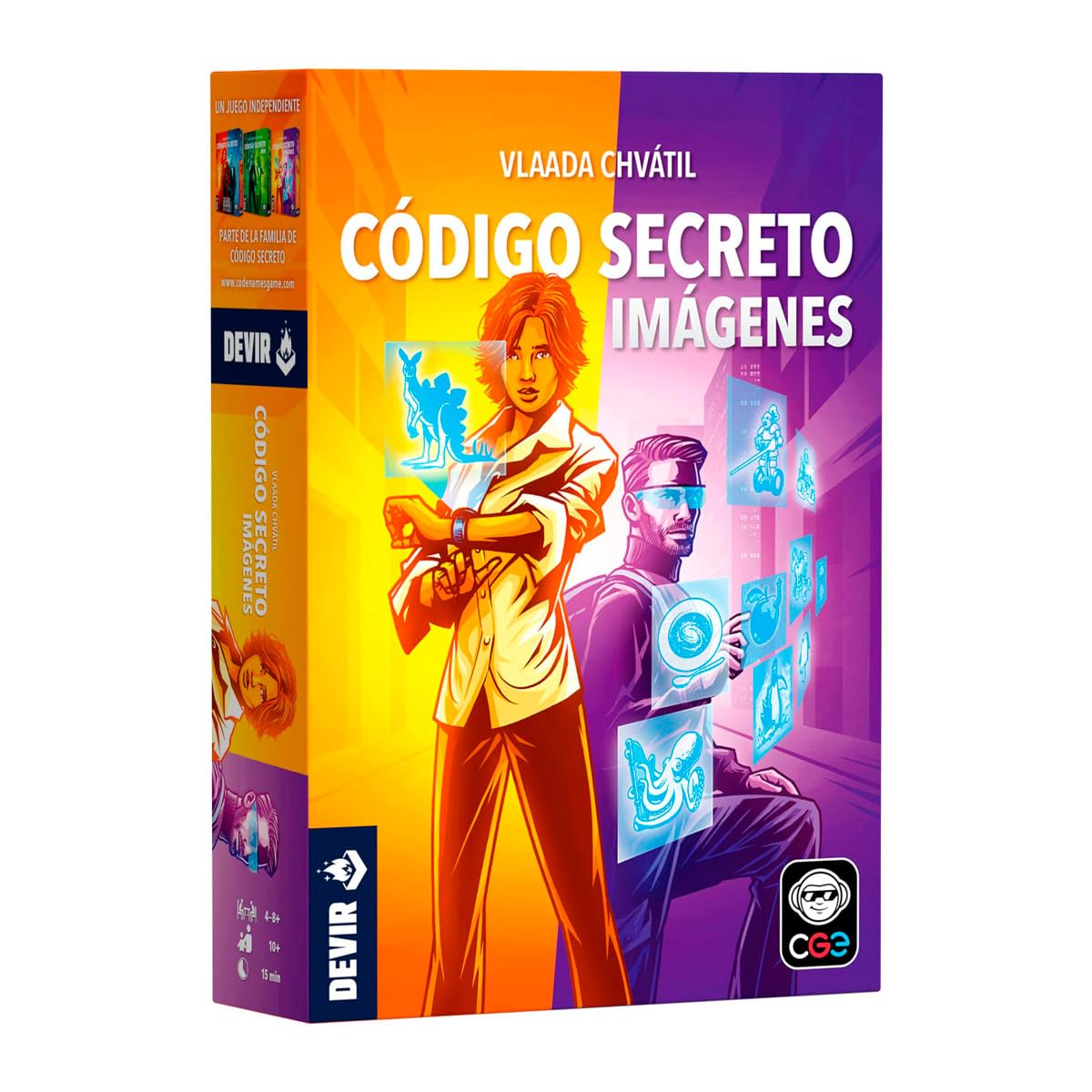 Devir - Código Secreto con Imágenes, Juego de Mesa, Juego de Mesa con Amigos, Juego para Fiestas, Juego de Mesa Adultos, Juego de Mesa 10 años (BGCOSEIM)