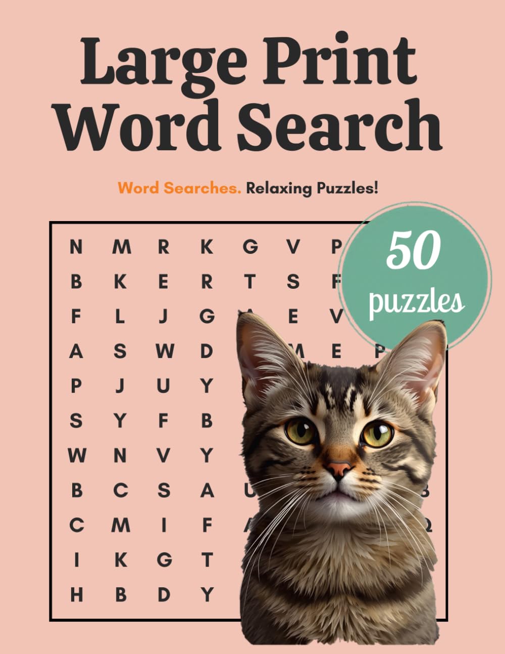 Large Print Word Search - Cats: Cat Themed