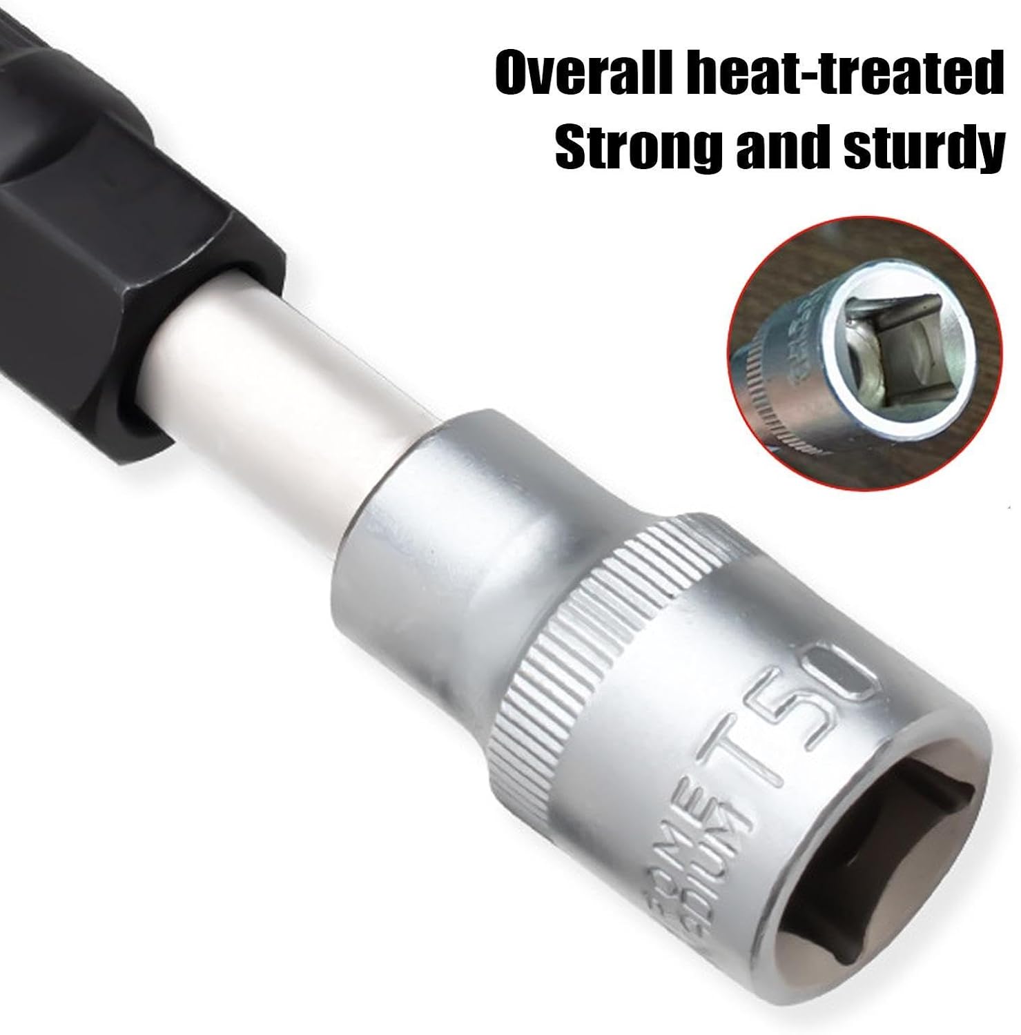 Alternator Pulley Socket, 33 Tooth Removal Tool, T50 M10 for Automotive Engine Repair for Mechanics Technicians Garage Use Accurate Fit Car Repair Tool for Alternator Pulley Removal Installation
